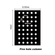 Plant Film Perforated Mulch Anti-Grass Ground Cover for Vegetable Garden, PE Plastic Sheeting with Pre-Cut Planting Holes, Weed Barrier, Soil Moisture Retention, 10m x 0.95m, Black